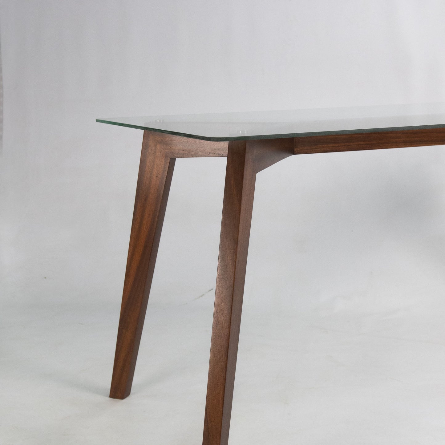 Adeline Walnut & Glass Dining Table - Renouve Studios