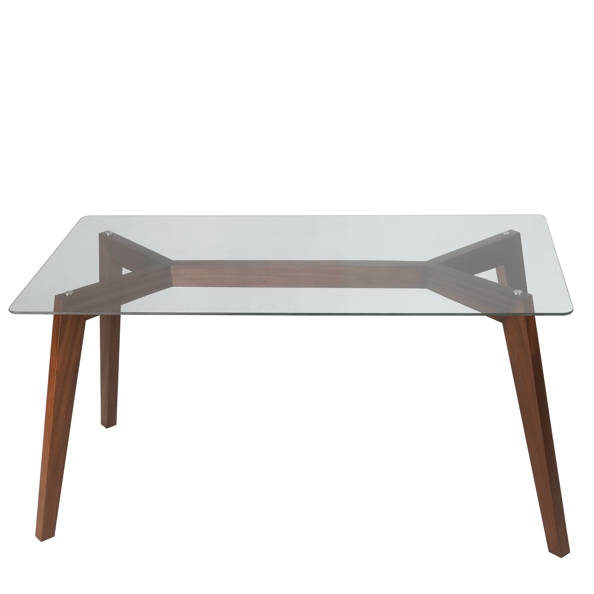Adeline Walnut & Glass Dining Table - Renouve Studios