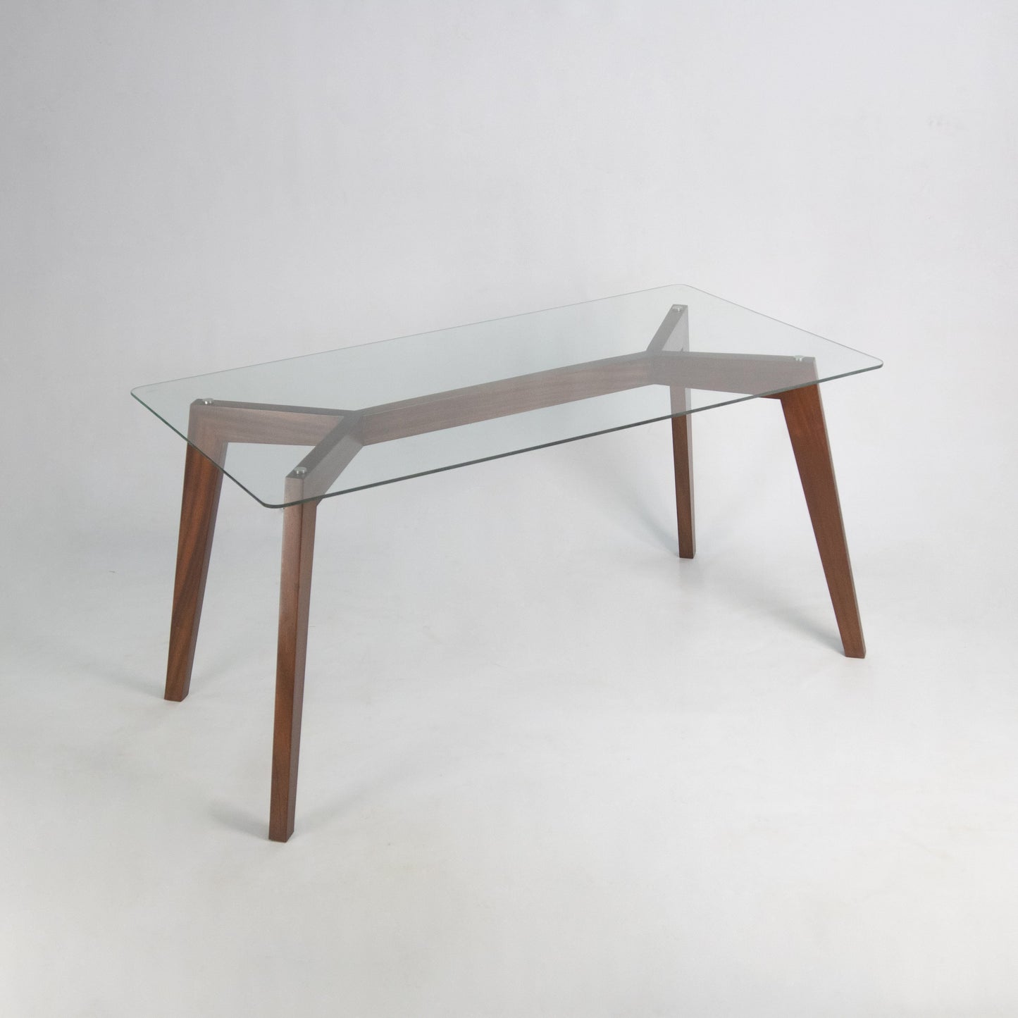 Adeline Walnut & Glass Dining Table - Renouve Studios